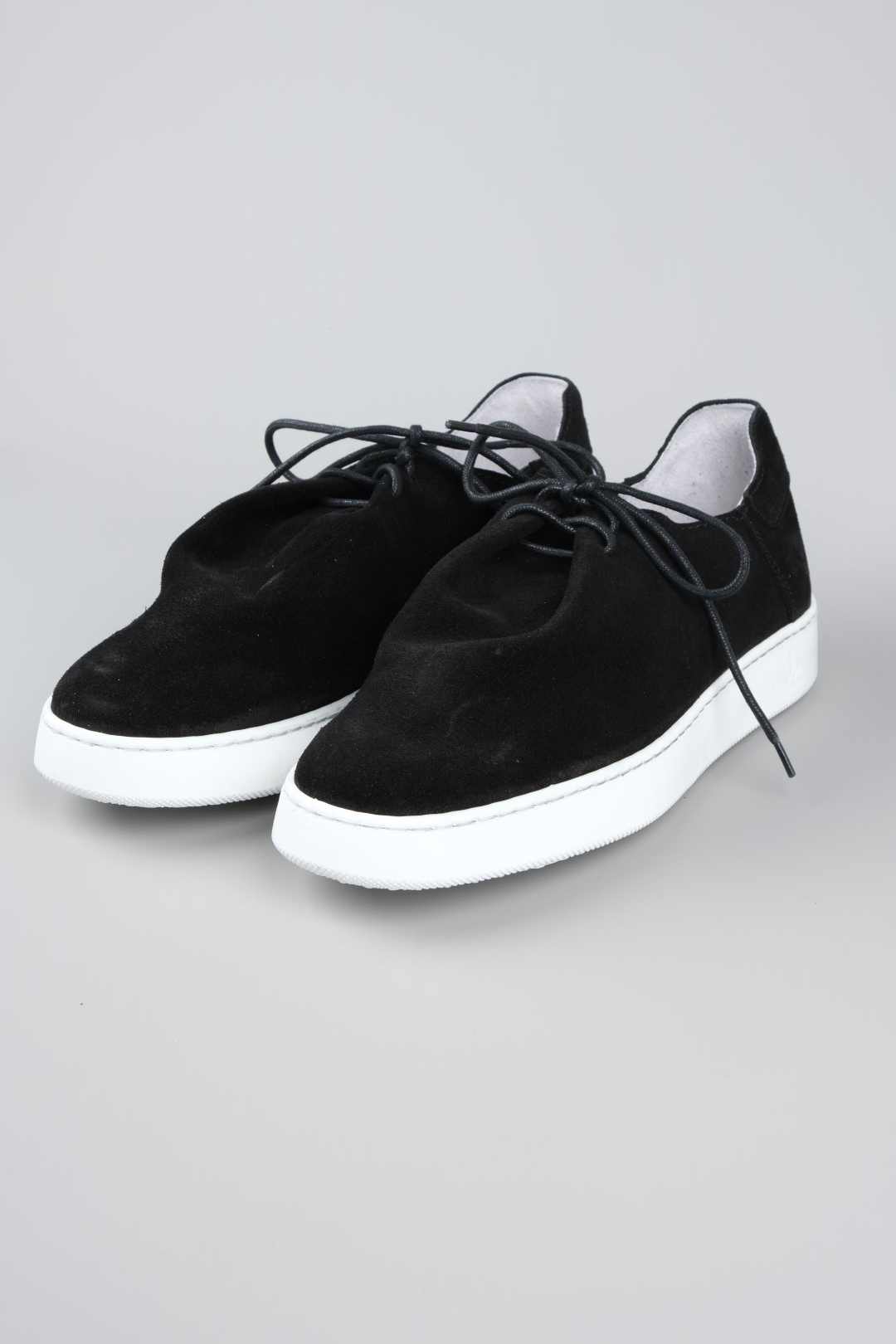 SUEDE SHOES WITH RUBBER SOLE - BLACK - 5